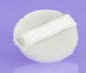 Mini Round Flocked Puff with Satin Ribbon