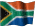 Small animated South African flag graphic for a white background